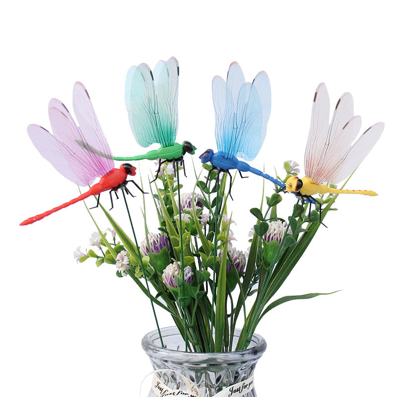 Wholesale 200pcs 12CM Simulation Dragonfly Magnetic Fridge Sticker Decoration